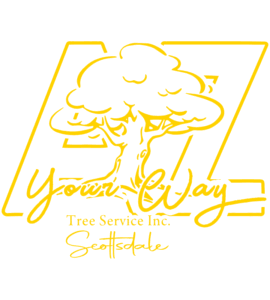 your way tree services arizona logo yellow